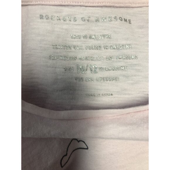 Rockets Of Awesome Size 10/12 Pink Tee - Picture 3 of 4
